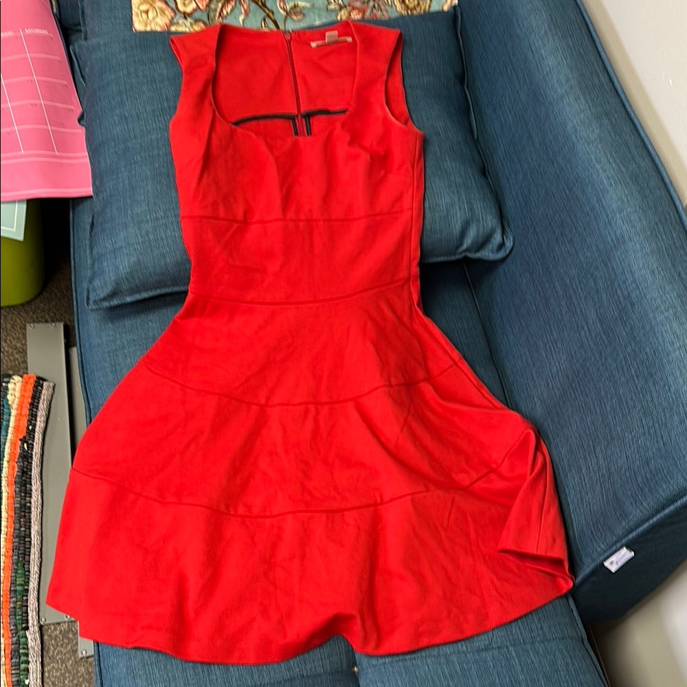 Elegant Red Sleeveless Dress